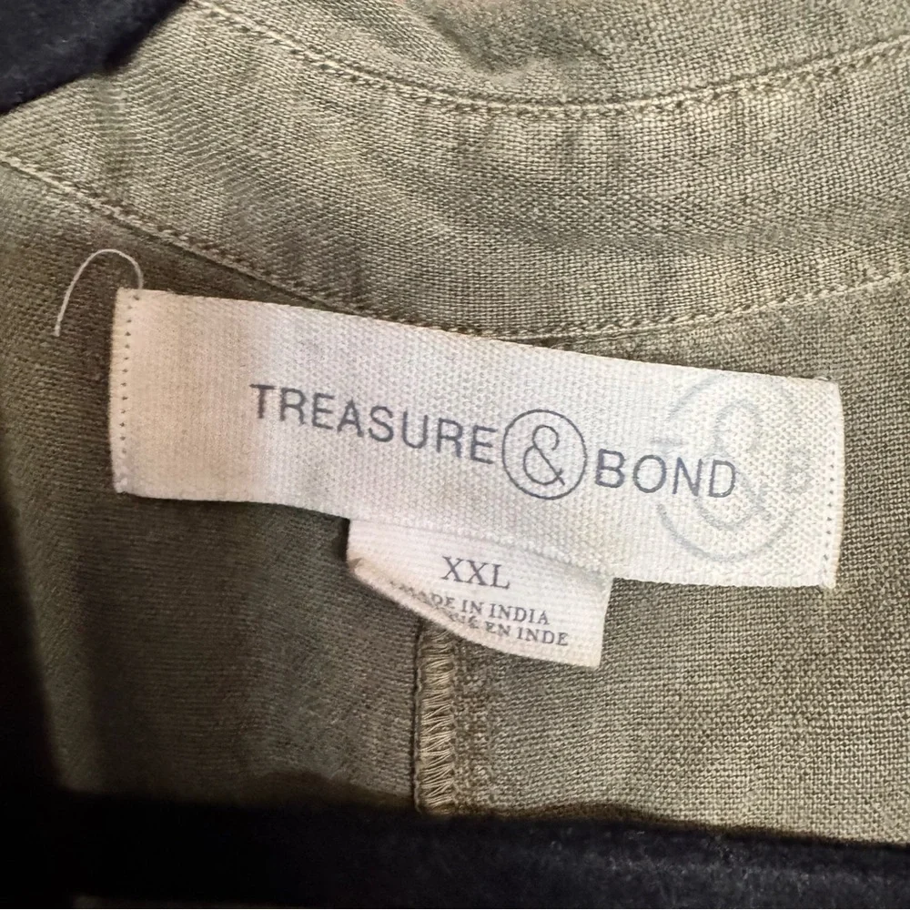 Treasure & Bond Linen Blend Utility Romper - Picture 6 of 7
